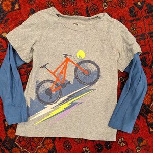 Tea Collection Layered Look Bike Shirt - Size 4